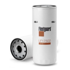 Filtro de aceite Fleetguard LF17502, recambio para maquinaria pesada, alta eficiencia y durabilidad. Ideal para mantener el rendimiento y protección del motor en equipos industriales.