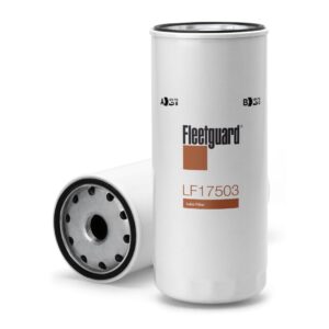 Filtros de aceite Fleetguard LF17503 para mantenimiento de maquinaria pesada en la industria.