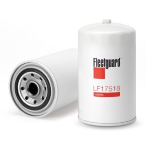 Filtro de aceite Fleetguard LF17518 para camiones y maquinaria pesada, asegurando rendimiento y protección del motor. Compatible con diferentes modelos y marcas, ideal para mantenimiento preventivo.