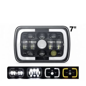 FARO DELANT 7″ ALTA/BAJA BORDE NEON DUAL 35W 12-24V