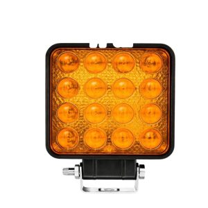 FARO CUADRADO 16LED AMBAR 48W 12-24V