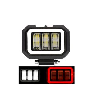 FARO CUADRAD 4D BLAN C/AUREOL ROJO 30W 12-24V