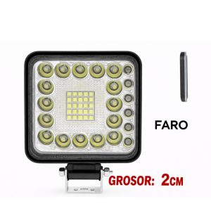 FARO CUADRADO 32LED BLANCO 96W 12-24V